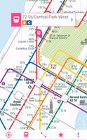 New York Rail Map poster