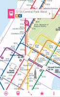 New York Rail Map Affiche