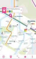 Hiroshima Rail Map Affiche