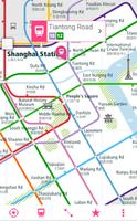 Shanghai Rail Map plakat