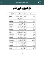 Islamic names اسلامی نام capture d'écran 1