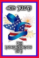 4th July USA Independence Affiche