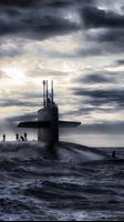 Usa wojskowy okręt podwodny plakat