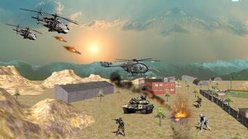 Cañonera del ejército de los Heli war air strike Poster