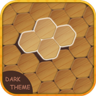 Wooden Hexagon: Dark Theme आइकन