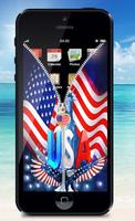 US Flag Screen Lock imagem de tela 2