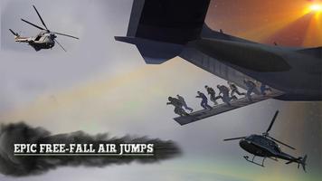 -nos formação skydive militar Cartaz