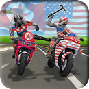 USA vs North Korea Bike Attack Fighting Race APK