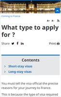 France Visa Apply capture d'écran 1