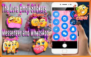 The Love Emoji Stickers Messenger and W-App poster