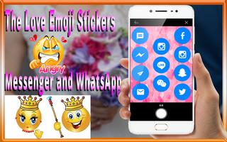 The Love Emoji Stickers Messenger and W-App 截图 1
