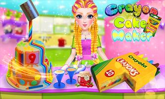 Crayon Cake Maker Game: Kids Cooking Fun Affiche