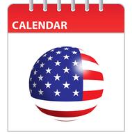 USA Holidays Calender Affiche