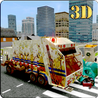 Icona Garbage Truck Driver 3D