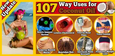 🥥107 Way Uses & Health Benefit for Coconut Oil🥥