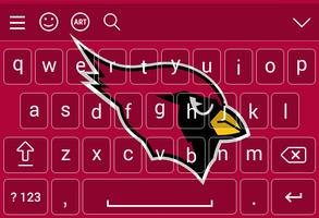Arizona Cardinal Keyboard Theme Affiche