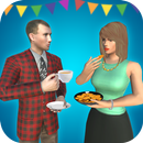 Família feliz virtual: festa em casa APK