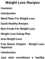 Weight Loss Recipes স্ক্রিনশট 1