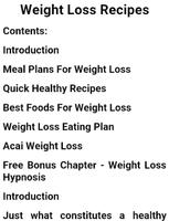 1 Schermata Weight Loss Recipes