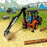 Heavy Excavator Crane Zeichen