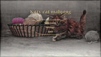 Kitty cat cards mahjong Affiche