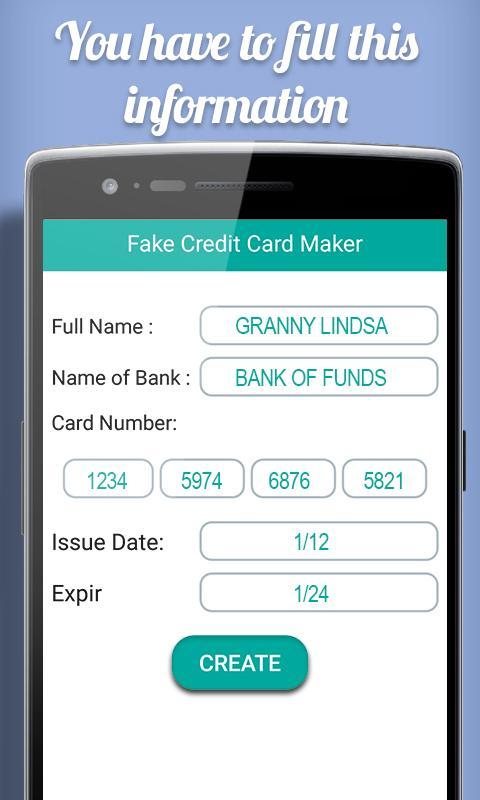 fake credit card maker prank for android apk download