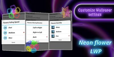 Neon Flower Live Wallpaper screenshot 1