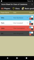 Score Sheet for Clans of Caled Poster