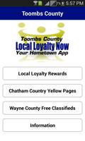Toombs Local Loyalty Now poster