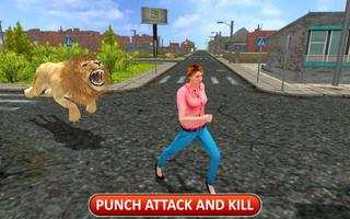 Angry Lion Dangerous Attack Simulator Affiche