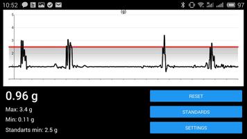 Accelerometer for crash tests تصوير الشاشة 2