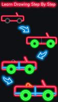 Draw Glow Car Step by Step screenshot 1