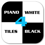 Piano Black White Tiles 4