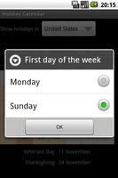 Holiday Calendar screenshot 2