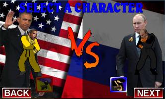 Obama VS Putin Fighting Affiche