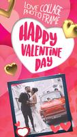 Happy Valentine Day Love Collage Photo Frame Affiche