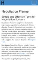 Negotiation Planner Poster