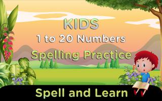 Kids 1 to 20 Numbers Spelling poster