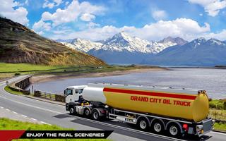 großartig Erdöl Lastwagen Fahr Plakat