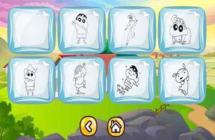 Coloring Page Painting Shin chan Cartoon ảnh chụp màn hình 2