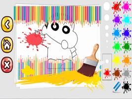 Coloring Page Painting Shin chan Cartoon ảnh chụp màn hình 3