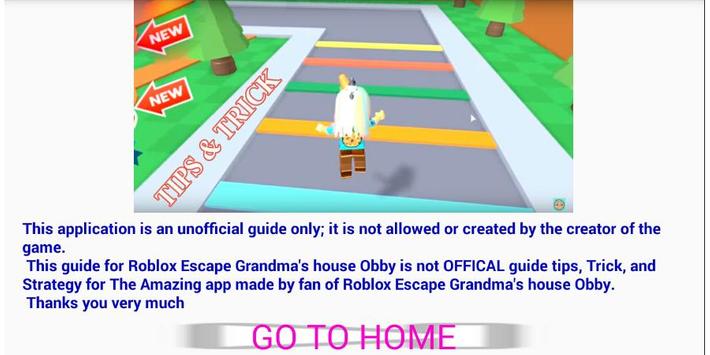 Tips For Roblox Escape Grandmas House Obby For Android - roblox escape grandmas house game