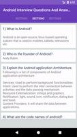 Android - Interview Questions and Answers تصوير الشاشة 1