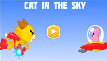 Cat in the sky. Plakat