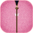 Luxury Pink Zipper Screen Lock أيقونة