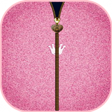 Luxury Pink Zipper Screen Lock icône