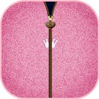 Luxury Pink Zipper Screen Lock الملصق