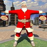 Icona Bicycle Santa Christmas Pizza Delivery