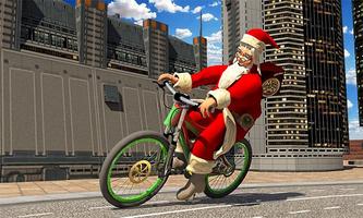 Bicycle Santa Christmas Pizza Delivery 스크린샷 1