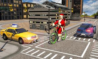 Bicycle Santa Christmas Pizza Delivery Ekran Görüntüsü 2